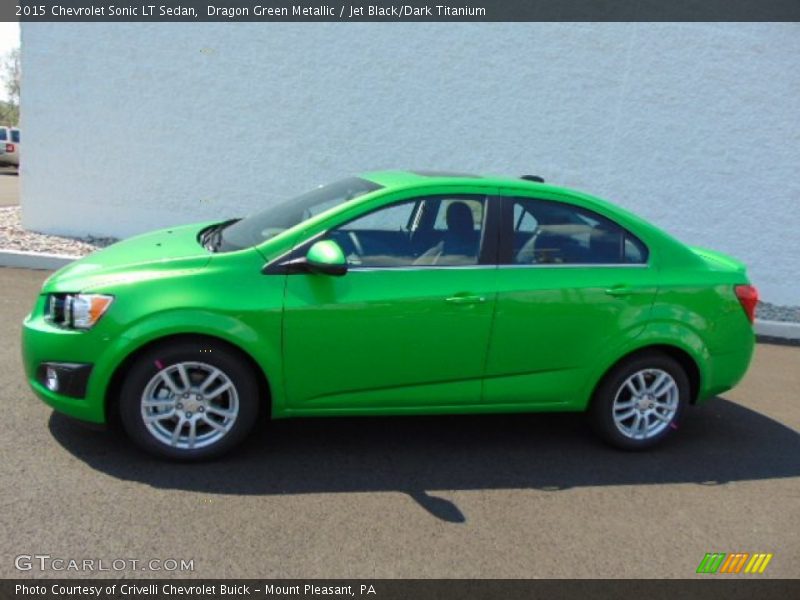 Dragon Green Metallic / Jet Black/Dark Titanium 2015 Chevrolet Sonic LT Sedan