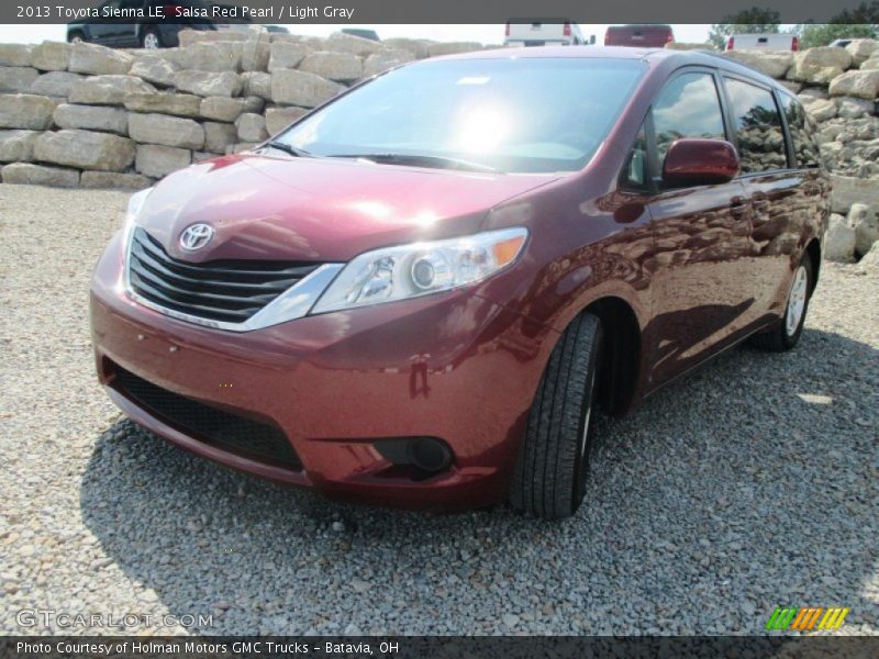 Salsa Red Pearl / Light Gray 2013 Toyota Sienna LE