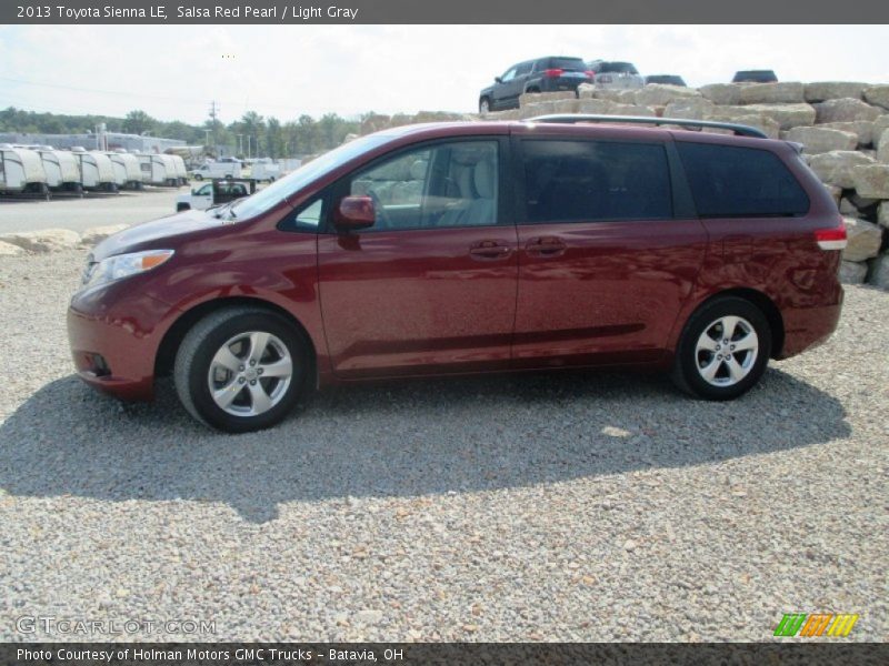 Salsa Red Pearl / Light Gray 2013 Toyota Sienna LE