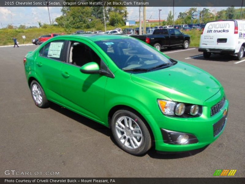 Dragon Green Metallic / Jet Black/Dark Titanium 2015 Chevrolet Sonic LT Sedan
