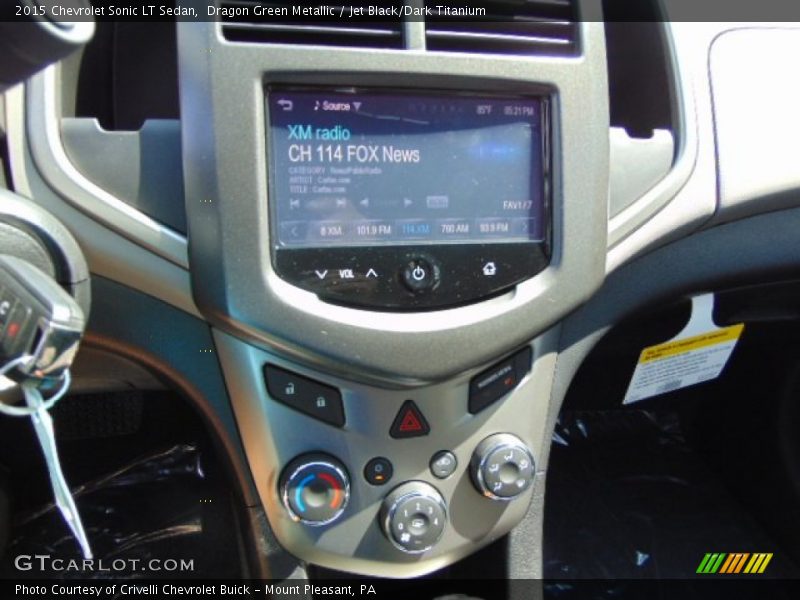 Dragon Green Metallic / Jet Black/Dark Titanium 2015 Chevrolet Sonic LT Sedan