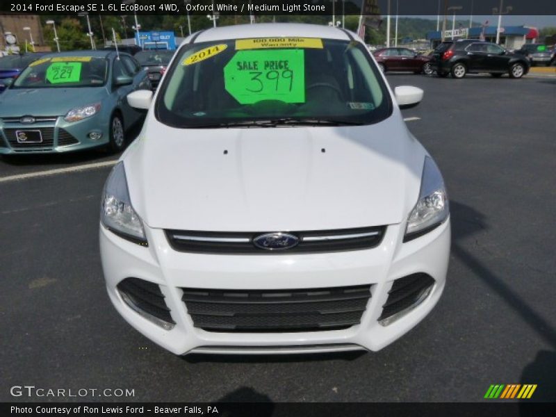 Oxford White / Medium Light Stone 2014 Ford Escape SE 1.6L EcoBoost 4WD