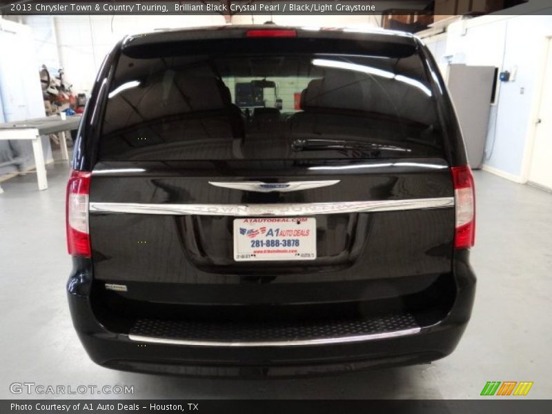 Brilliant Black Crystal Pearl / Black/Light Graystone 2013 Chrysler Town & Country Touring