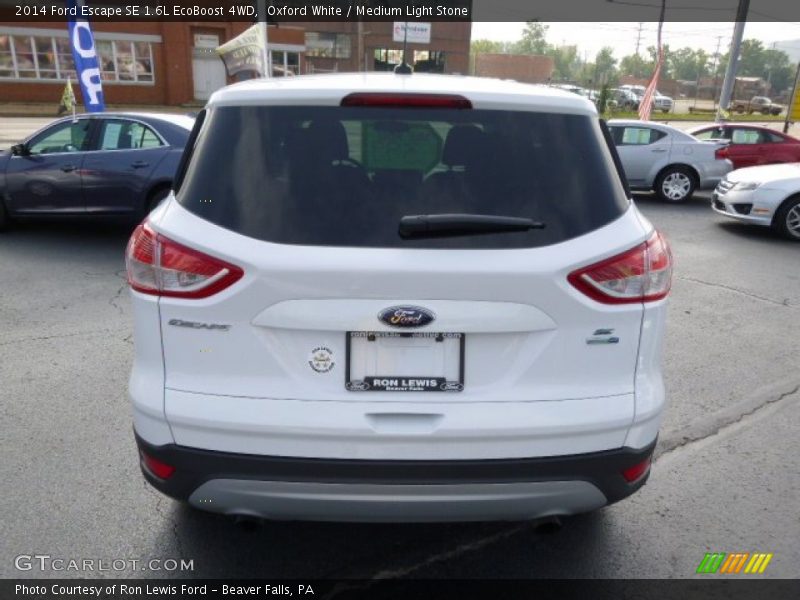 Oxford White / Medium Light Stone 2014 Ford Escape SE 1.6L EcoBoost 4WD