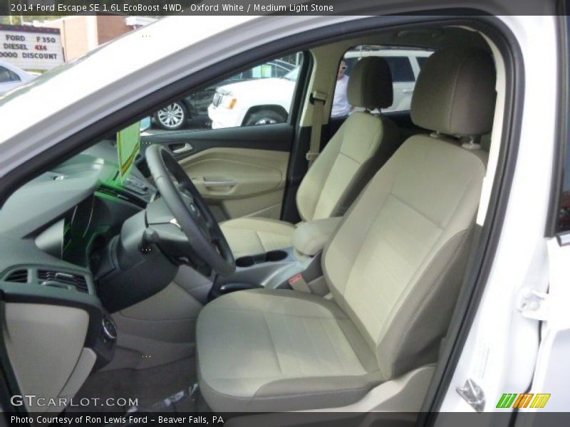 Oxford White / Medium Light Stone 2014 Ford Escape SE 1.6L EcoBoost 4WD