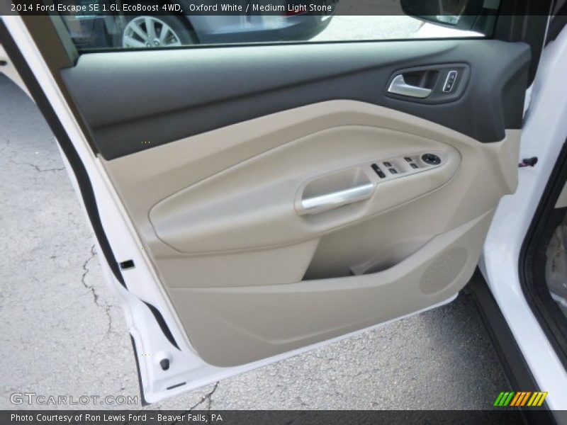 Oxford White / Medium Light Stone 2014 Ford Escape SE 1.6L EcoBoost 4WD