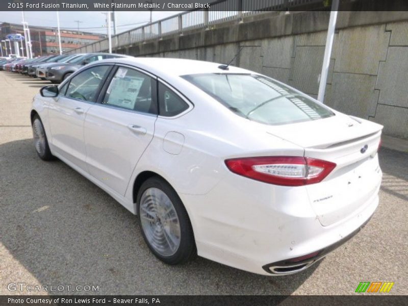 White Platinum Metallic / Charcoal Black 2015 Ford Fusion Titanium