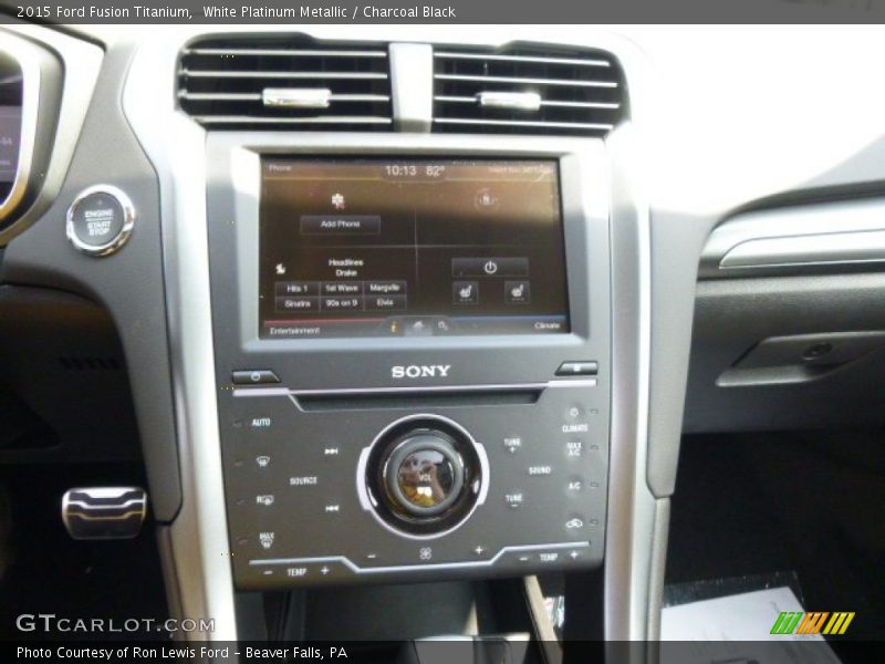 White Platinum Metallic / Charcoal Black 2015 Ford Fusion Titanium