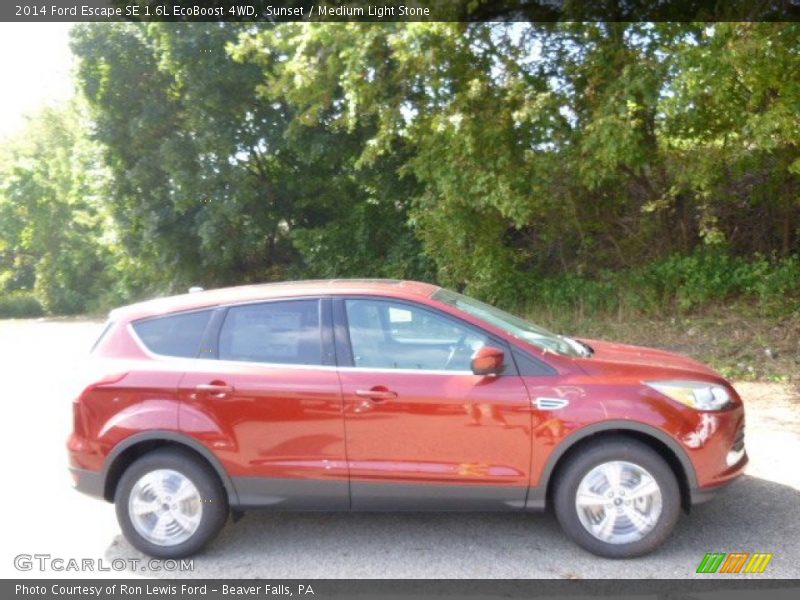Sunset / Medium Light Stone 2014 Ford Escape SE 1.6L EcoBoost 4WD