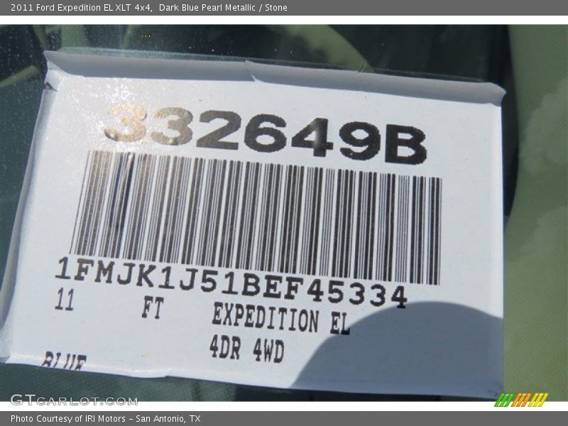 Dark Blue Pearl Metallic / Stone 2011 Ford Expedition EL XLT 4x4