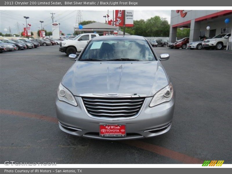 Billet Silver Metallic / Black/Light Frost Beige 2013 Chrysler 200 Limited Sedan