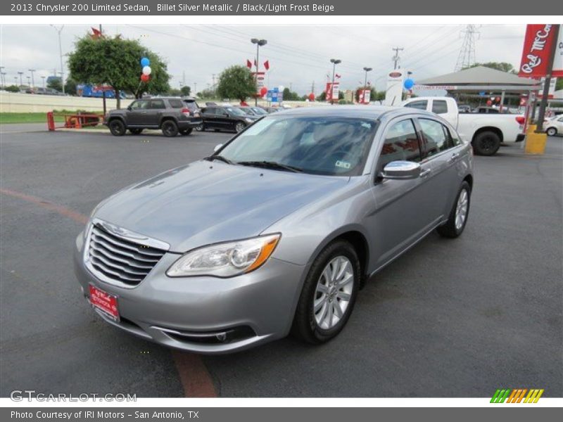 Billet Silver Metallic / Black/Light Frost Beige 2013 Chrysler 200 Limited Sedan