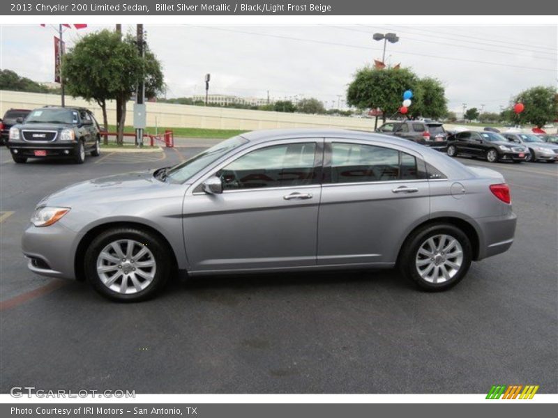 Billet Silver Metallic / Black/Light Frost Beige 2013 Chrysler 200 Limited Sedan
