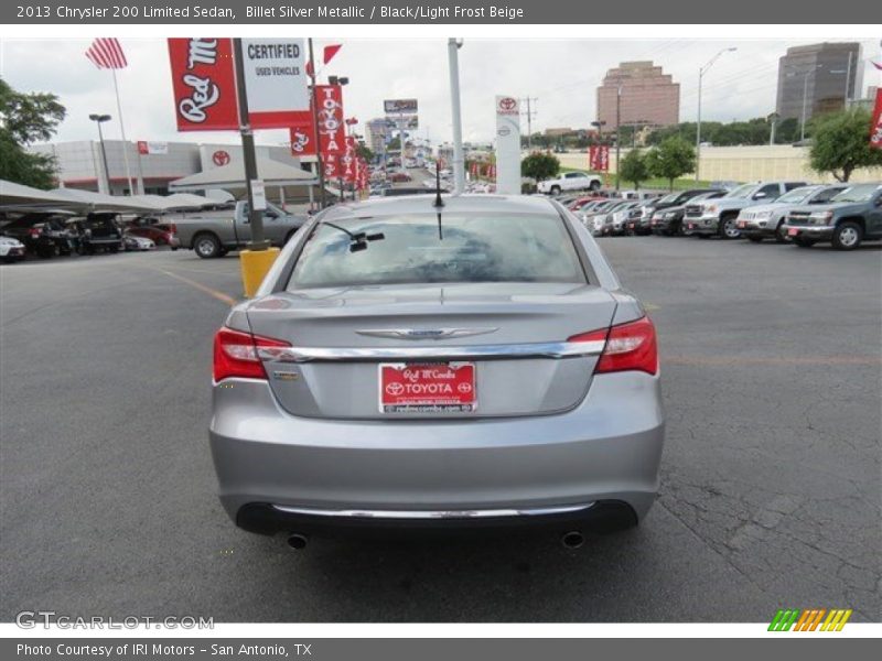 Billet Silver Metallic / Black/Light Frost Beige 2013 Chrysler 200 Limited Sedan