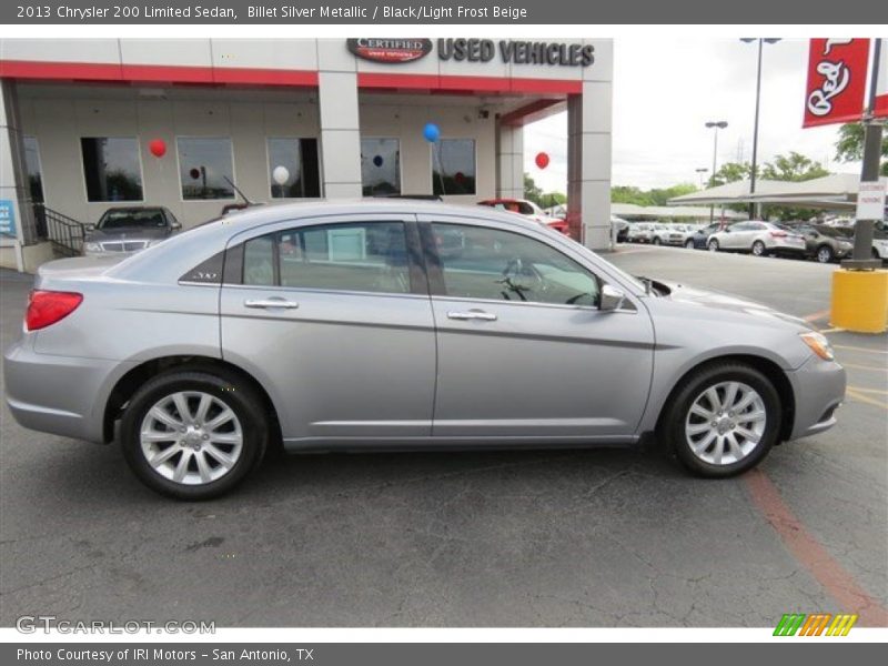 Billet Silver Metallic / Black/Light Frost Beige 2013 Chrysler 200 Limited Sedan