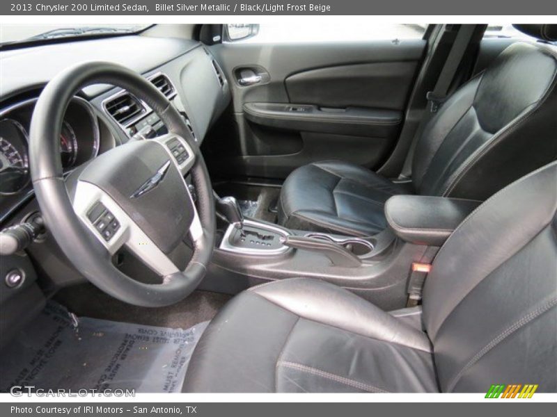 Billet Silver Metallic / Black/Light Frost Beige 2013 Chrysler 200 Limited Sedan