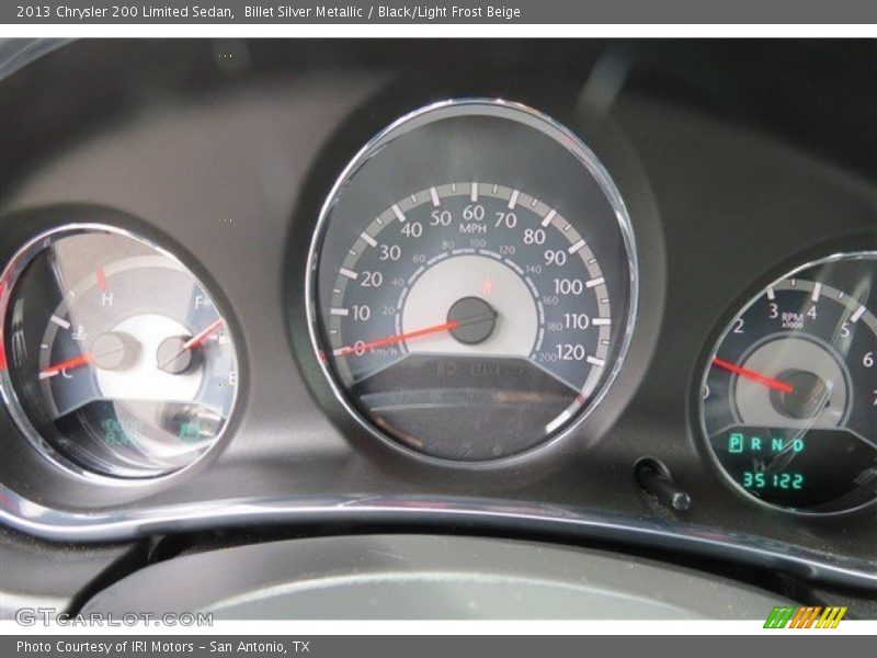 Billet Silver Metallic / Black/Light Frost Beige 2013 Chrysler 200 Limited Sedan