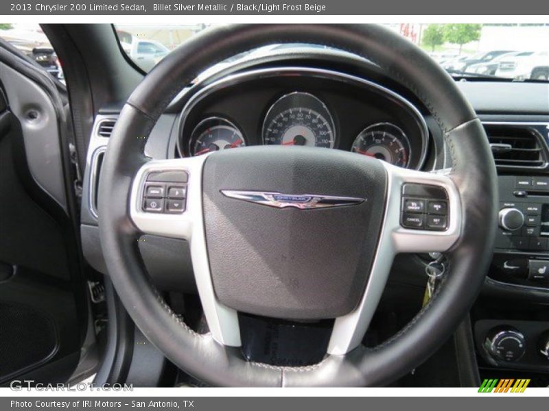 Billet Silver Metallic / Black/Light Frost Beige 2013 Chrysler 200 Limited Sedan