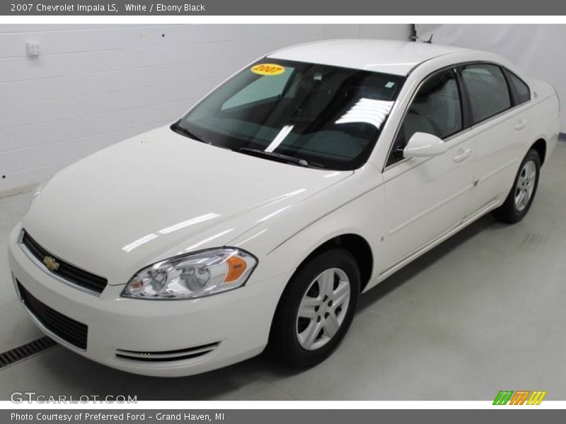 White / Ebony Black 2007 Chevrolet Impala LS