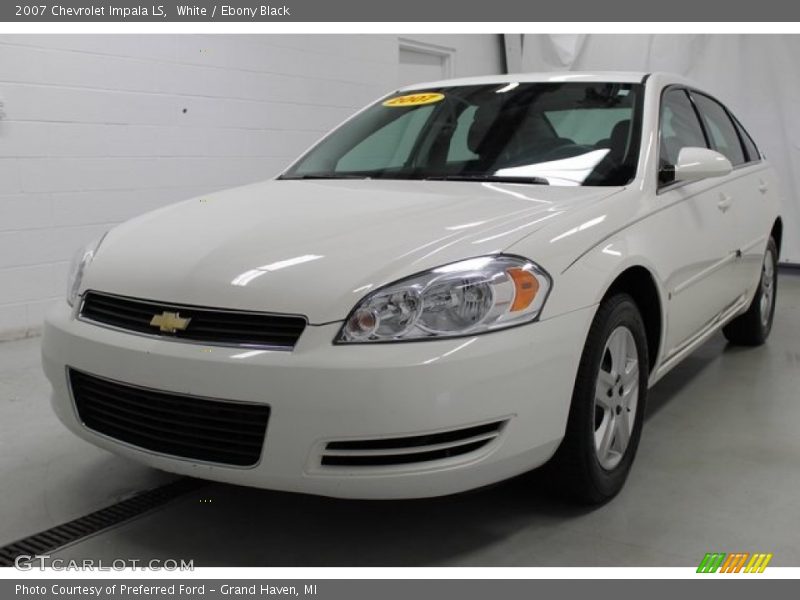 White / Ebony Black 2007 Chevrolet Impala LS