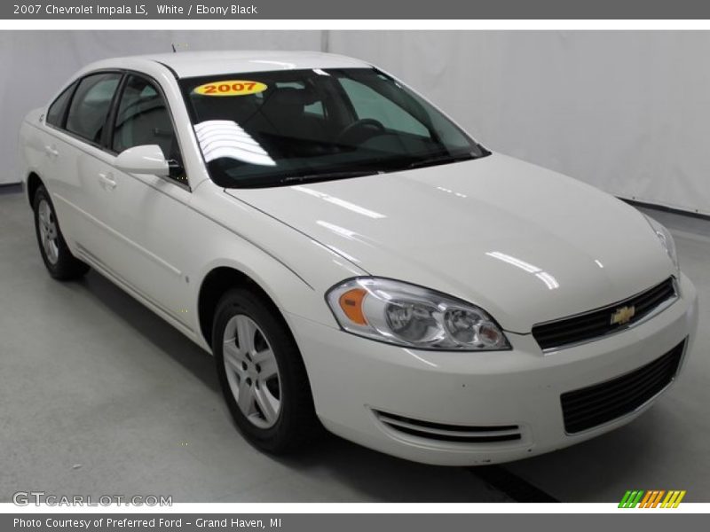 White / Ebony Black 2007 Chevrolet Impala LS