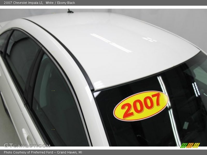 White / Ebony Black 2007 Chevrolet Impala LS