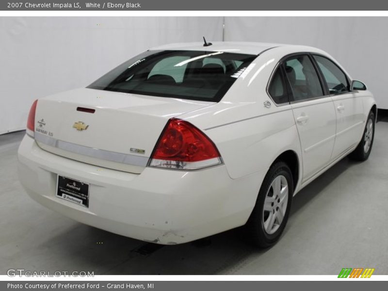 White / Ebony Black 2007 Chevrolet Impala LS