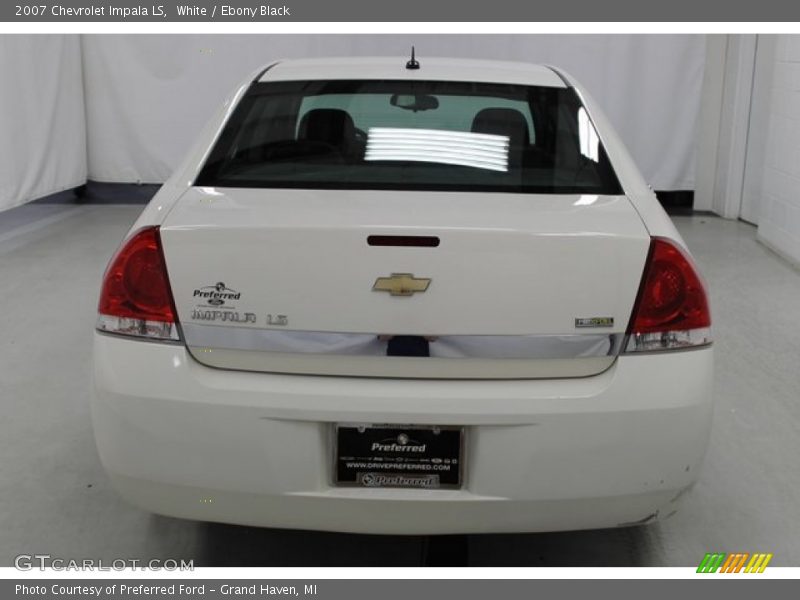 White / Ebony Black 2007 Chevrolet Impala LS