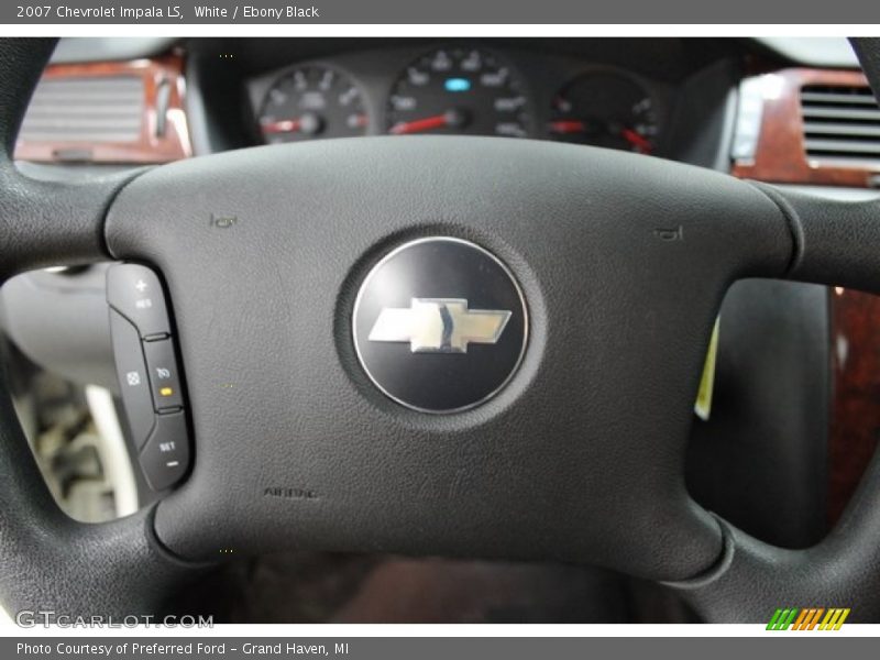 White / Ebony Black 2007 Chevrolet Impala LS