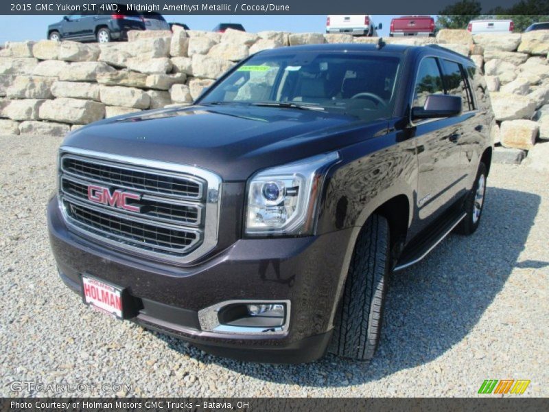 Midnight Amethyst Metallic / Cocoa/Dune 2015 GMC Yukon SLT 4WD