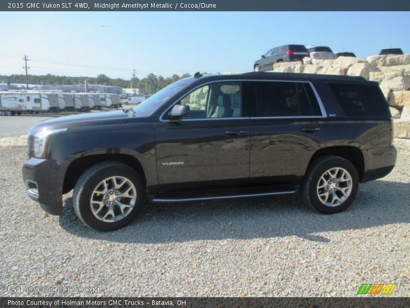 Midnight Amethyst Metallic / Cocoa/Dune 2015 GMC Yukon SLT 4WD