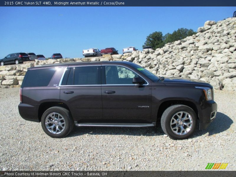 Midnight Amethyst Metallic / Cocoa/Dune 2015 GMC Yukon SLT 4WD