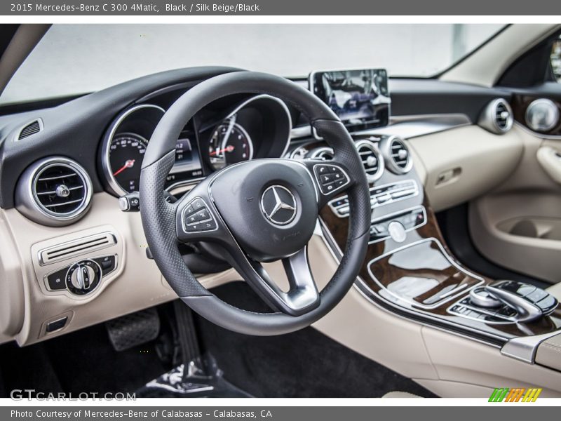 Black / Silk Beige/Black 2015 Mercedes-Benz C 300 4Matic