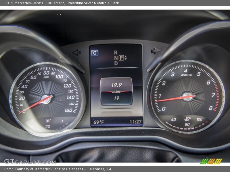 Paladium Silver Metallic / Black 2015 Mercedes-Benz C 300 4Matic