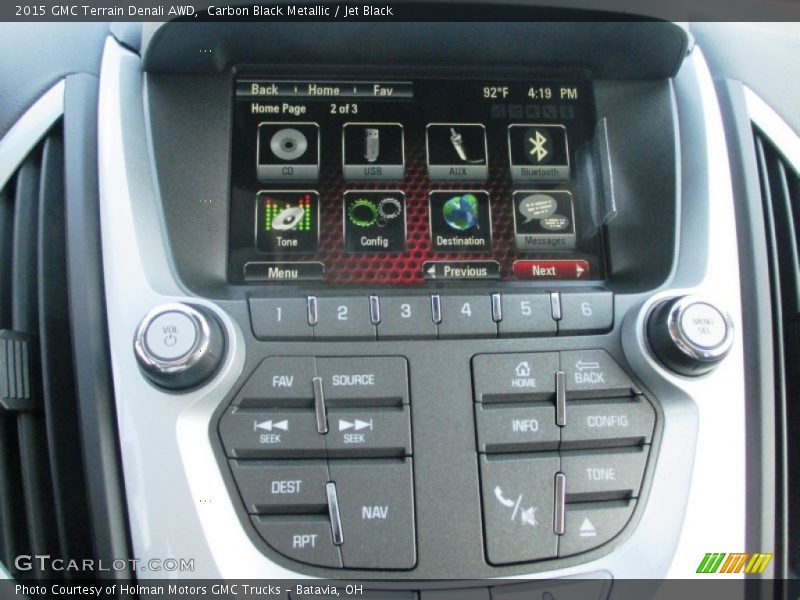 Carbon Black Metallic / Jet Black 2015 GMC Terrain Denali AWD