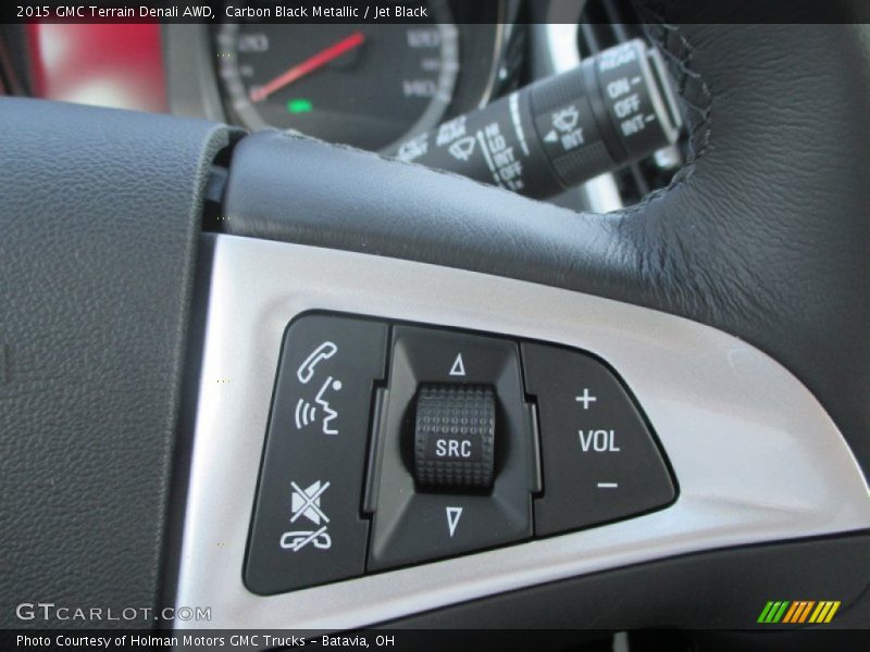 Carbon Black Metallic / Jet Black 2015 GMC Terrain Denali AWD