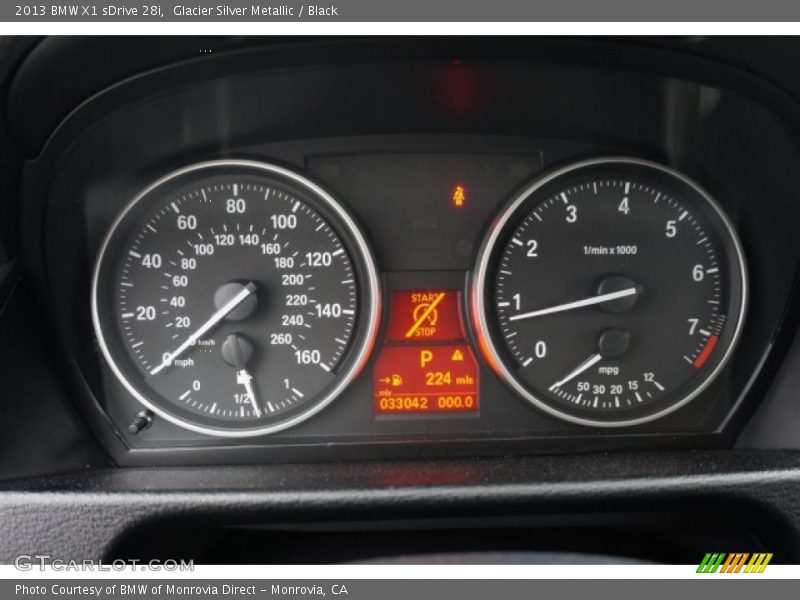 Glacier Silver Metallic / Black 2013 BMW X1 sDrive 28i