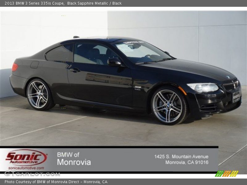 Black Sapphire Metallic / Black 2013 BMW 3 Series 335is Coupe