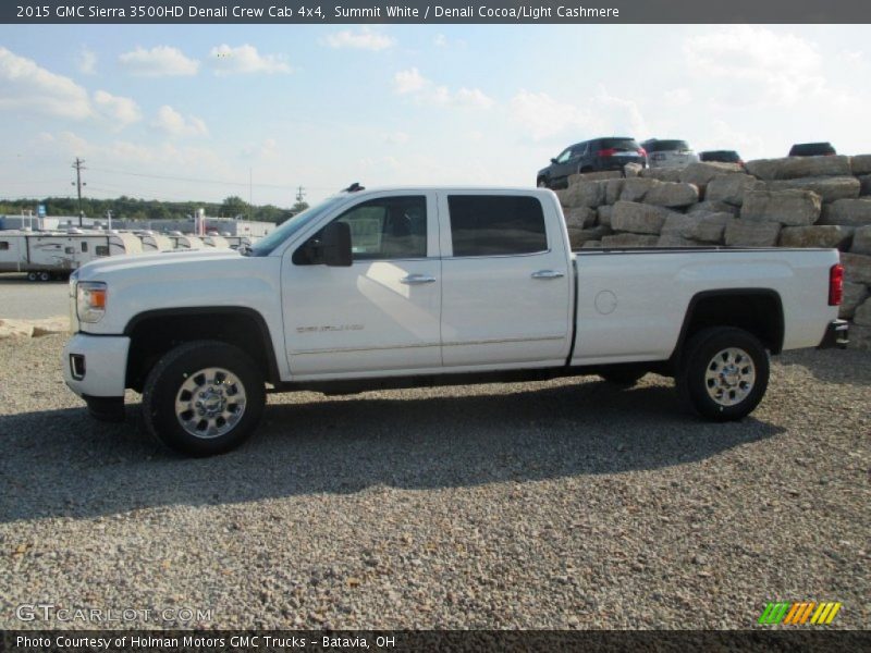 Summit White / Denali Cocoa/Light Cashmere 2015 GMC Sierra 3500HD Denali Crew Cab 4x4