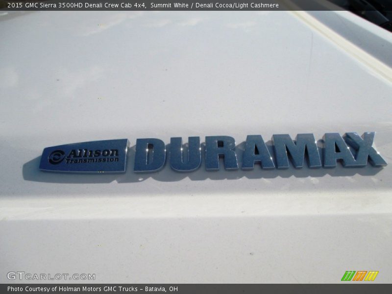 Summit White / Denali Cocoa/Light Cashmere 2015 GMC Sierra 3500HD Denali Crew Cab 4x4