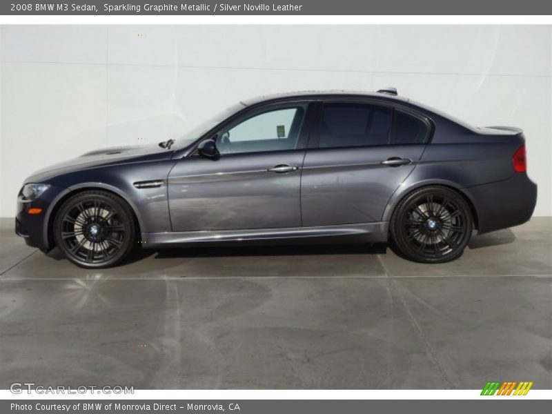 Sparkling Graphite Metallic / Silver Novillo Leather 2008 BMW M3 Sedan