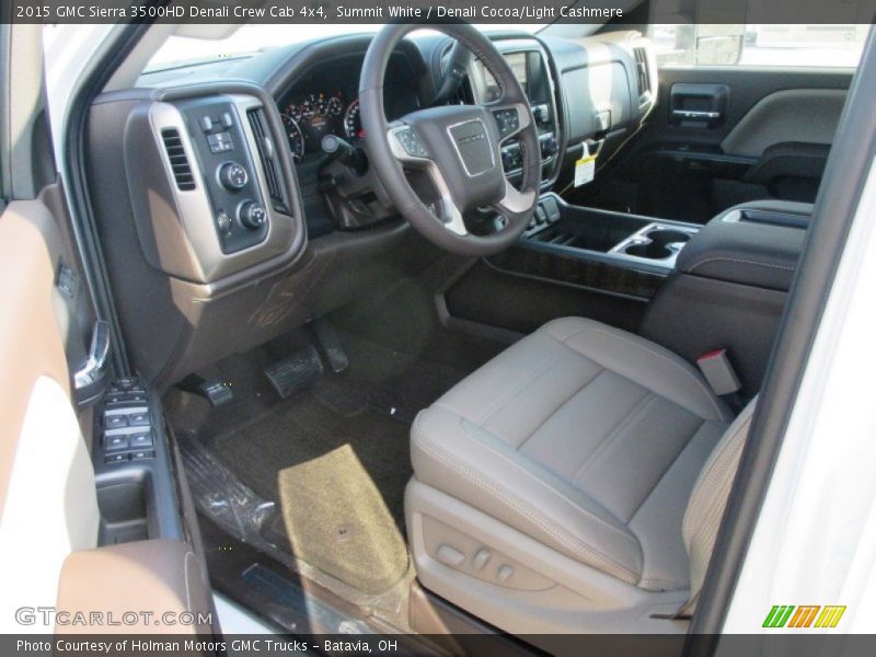 Summit White / Denali Cocoa/Light Cashmere 2015 GMC Sierra 3500HD Denali Crew Cab 4x4