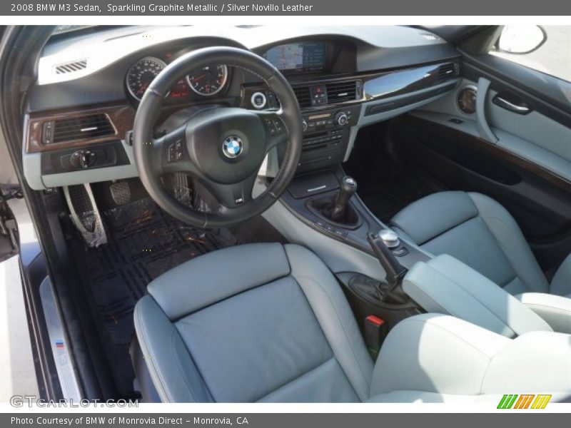 Sparkling Graphite Metallic / Silver Novillo Leather 2008 BMW M3 Sedan