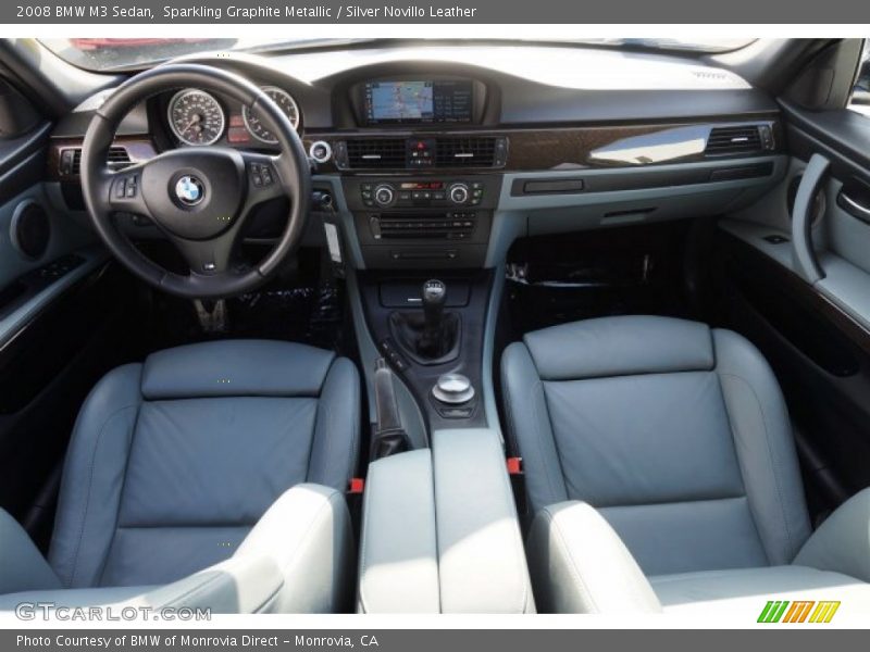 Sparkling Graphite Metallic / Silver Novillo Leather 2008 BMW M3 Sedan