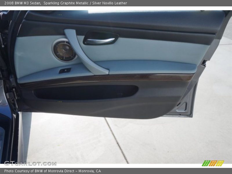Sparkling Graphite Metallic / Silver Novillo Leather 2008 BMW M3 Sedan
