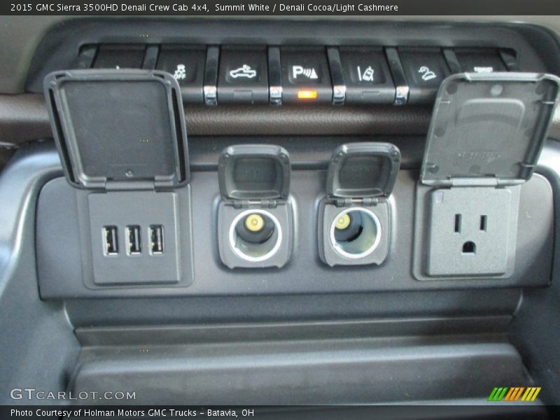 Summit White / Denali Cocoa/Light Cashmere 2015 GMC Sierra 3500HD Denali Crew Cab 4x4