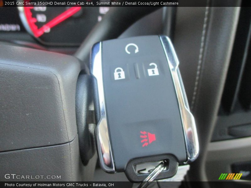 Summit White / Denali Cocoa/Light Cashmere 2015 GMC Sierra 3500HD Denali Crew Cab 4x4