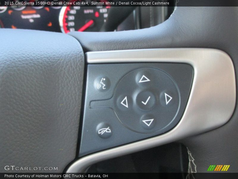 Summit White / Denali Cocoa/Light Cashmere 2015 GMC Sierra 3500HD Denali Crew Cab 4x4