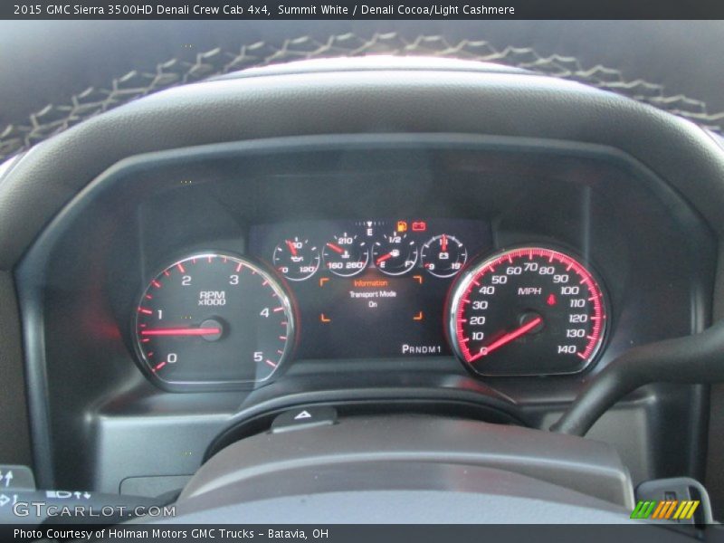 Summit White / Denali Cocoa/Light Cashmere 2015 GMC Sierra 3500HD Denali Crew Cab 4x4