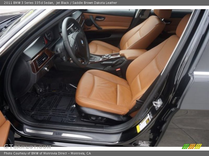 Jet Black / Saddle Brown Dakota Leather 2011 BMW 3 Series 335d Sedan